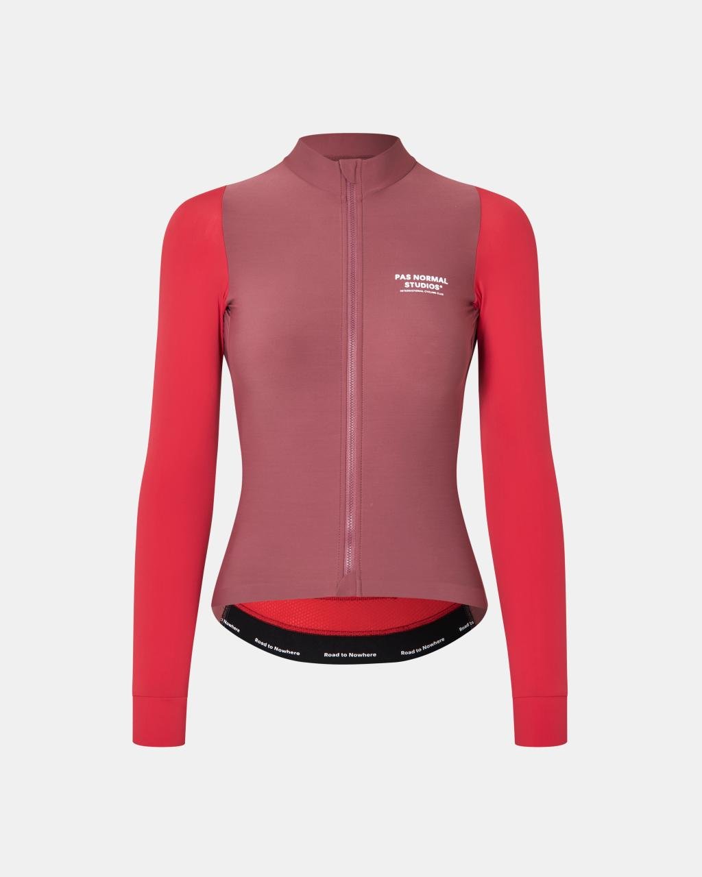 Women's Mechanism Long Sleeve Jersey - Color Block Red