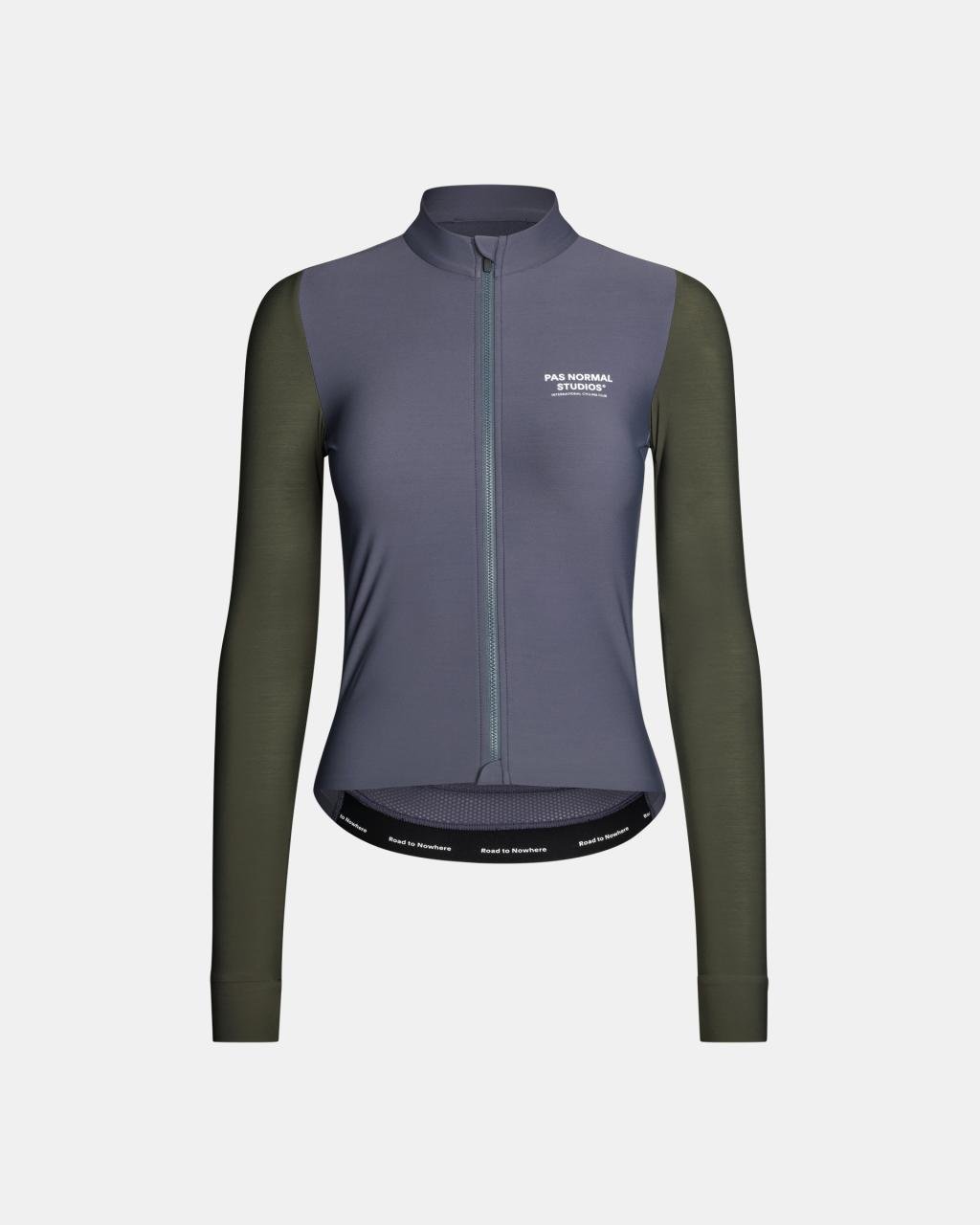 Women's Mechanism Long Sleeve Jersey - Steel / Dark Olive