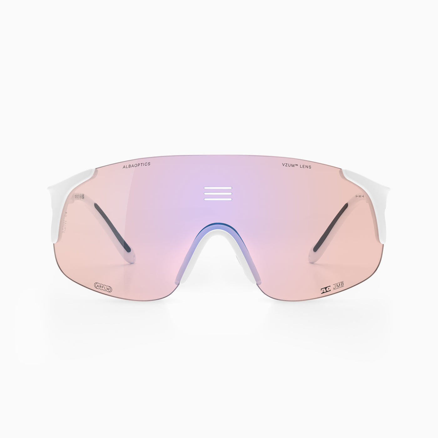 Alba Optics JUMBO WHT cycling sunglasses – front view