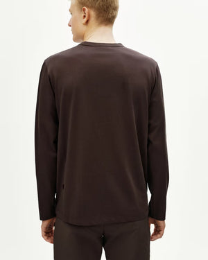 Pas Normal Studios //Off-Race Cotton Tech Long Sleeve T-Shirt Dark Purple — 4