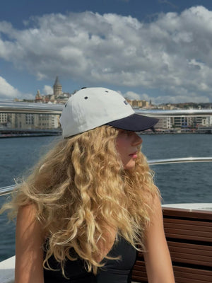 NOT IN PARIS // Classic Cap - Ecru / Navy — 3