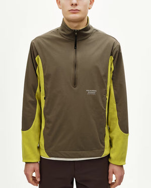 Pas Normal Studios //Off-Race Light Fleece Half-Zip Moss Green — 3
