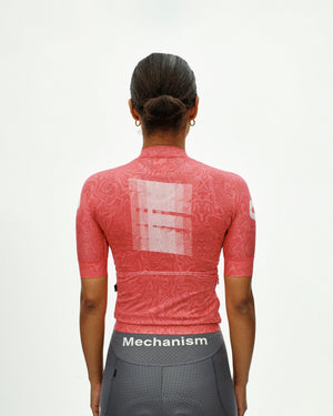 Women's Mechanism Logo Jersey - AOP RTN Classic red — 3
