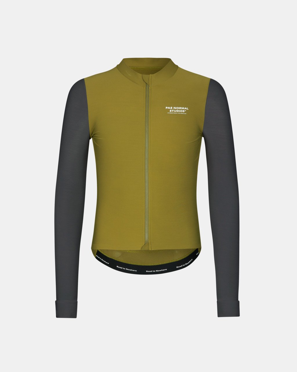 Men's Mechanism Long Sleeve Jersey - Deep Grey / Green