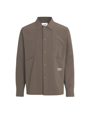 Pas Normal Studios //Off-Race Tech Overshirt Ash Brown — 1