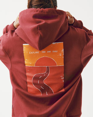 Pas Normal Studios //Off-Race Graphic Hoodie Maroon — 4