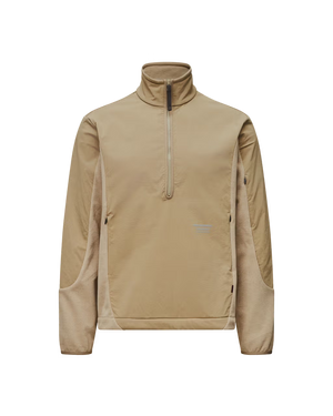 Pas Normal Studios //Off-Race Light Fleece Half-Zip Beige — 1