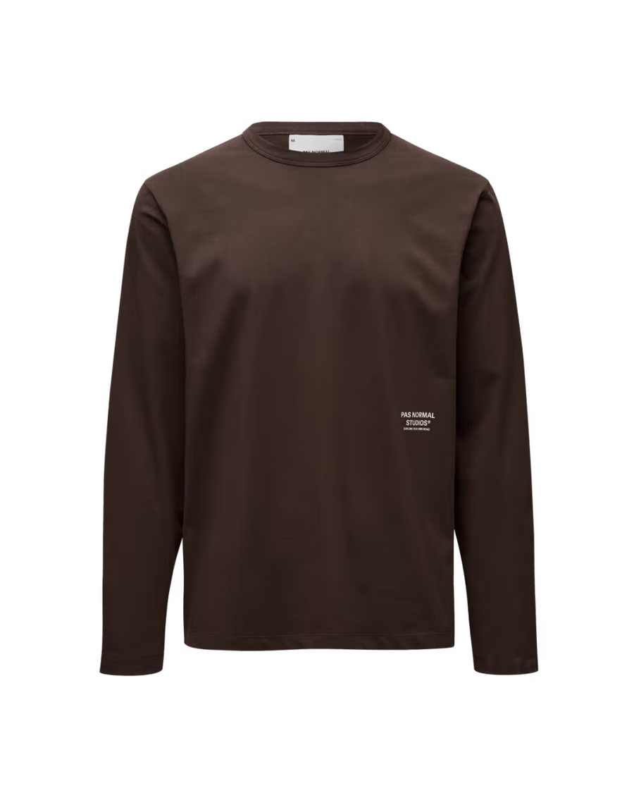 Pas Normal Studios //Off-Race Cotton Tech Long Sleeve T-Shirt Dark Purple
