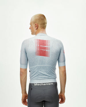 Men's Mechanism Logo Jersey - AOP RTN Light Aqua — 3