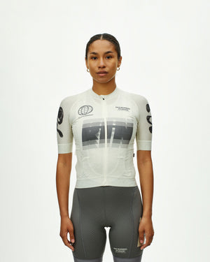 Women's Mechanism Logo Jersey - AOP RTN Off White — 2