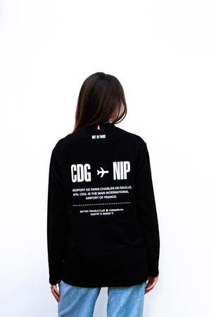 Not in Paris // Travellers Club Unisex Long Sleeves Tee — 3