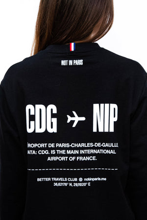 Not in Paris // Travellers Club Unisex Long Sleeves Tee — 1