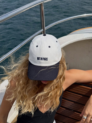 NOT IN PARIS // Classic Cap - Ecru / Navy — 1