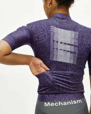 Women's Mechanism Logo Jersey - AOP RTN Dark Purple — 5