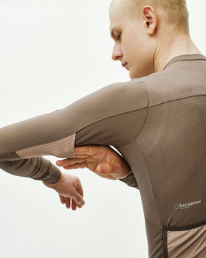 Men's Escapism Long Sleeve Jersey - Stone Brown — 4