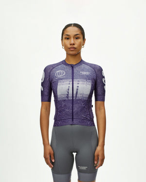 Women's Mechanism Logo Jersey - AOP RTN Dark Purple — 2