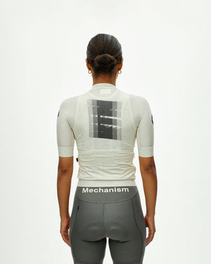 Women's Mechanism Logo Jersey - AOP RTN Off White — 3