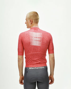 Men's Mechanism Logo Jersey - AOP RTN Classic red — 3