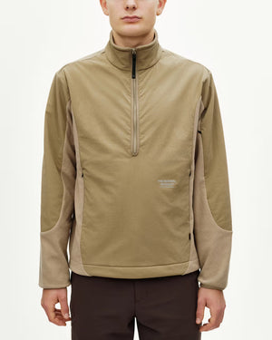 Pas Normal Studios //Off-Race Light Fleece Half-Zip Beige — 3