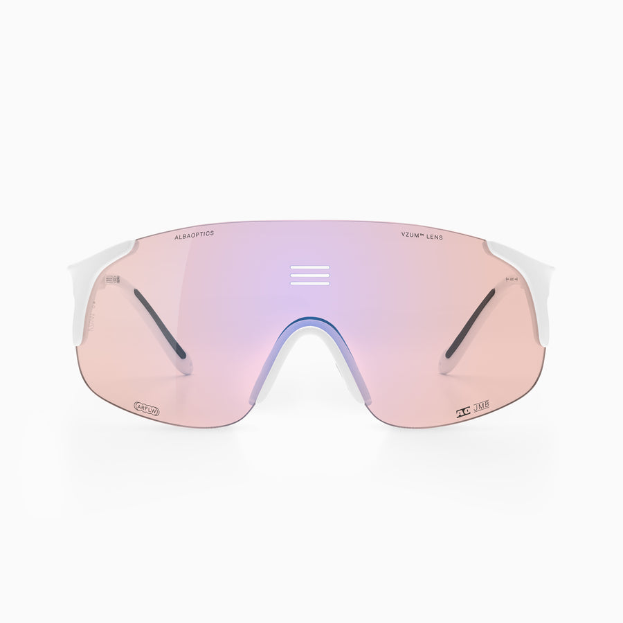 Alba Optics JUMBO WHT cycling sunglasses – front view